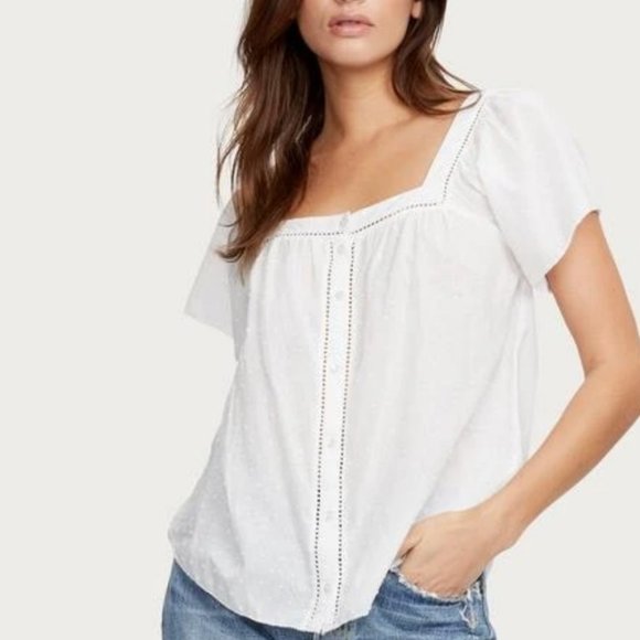 Michael Stars Tops - NWT Michael Stars Patsy White Cotton Top Sz. S